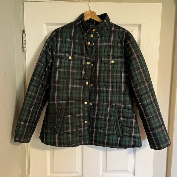 Jcrew Tartan Plaid Puffer - Picture 2 of 5